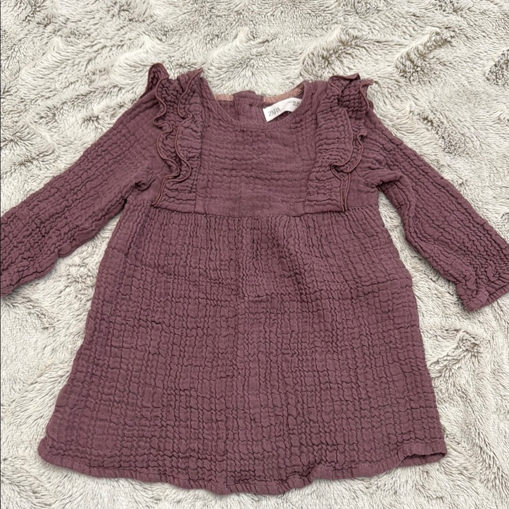 Zara Purple Ruffled Tiered Sundress
